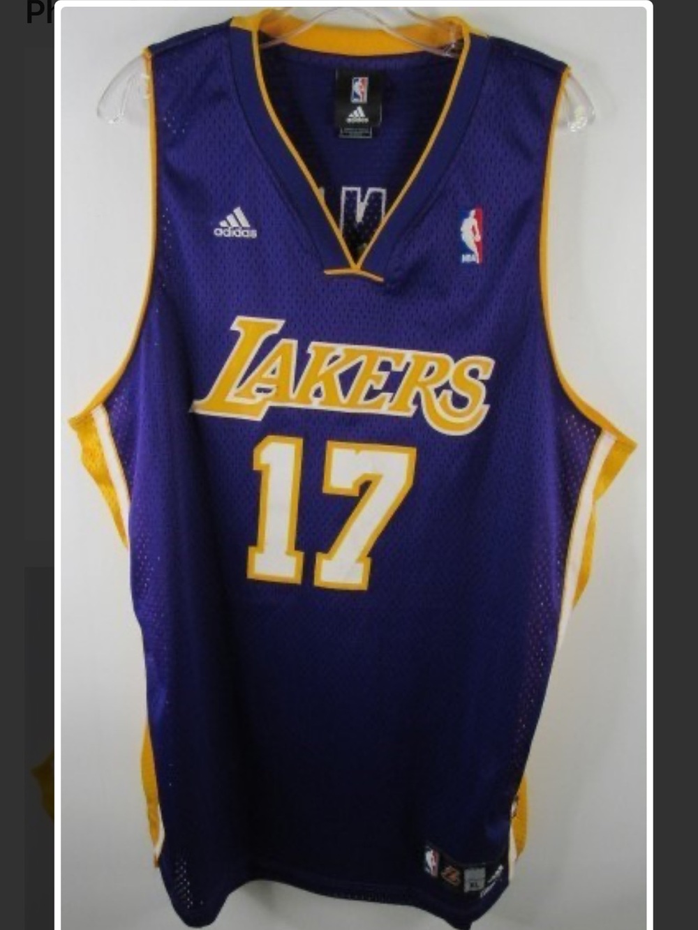 Adidas Purple Lakers Pullover #17 Bynum Tank Jersey Men's XL